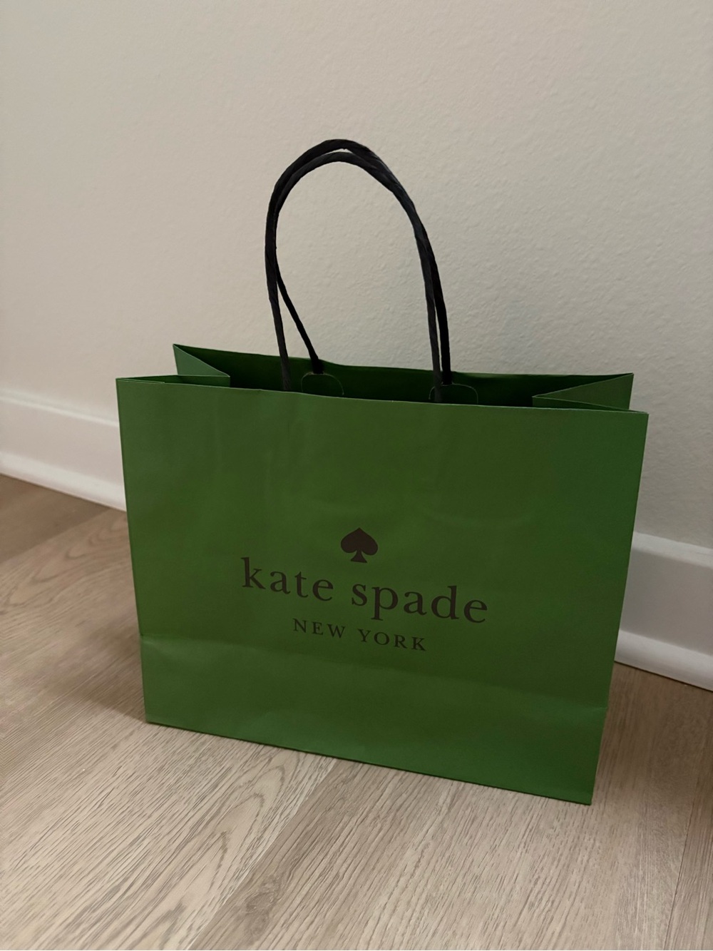 kate spade Green Shopping Bag with Black Handles